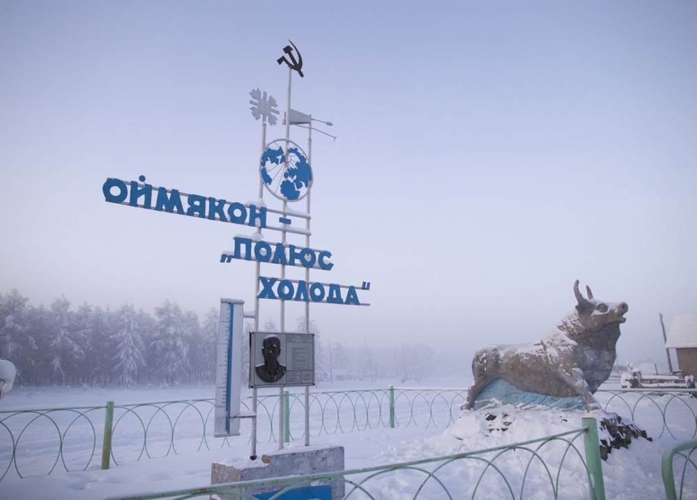 Làng Oymyakon, Nga được coi là nơi lạnh nhất trên thế giới có người ở, với nhiệt độ trung bình là -50 độ C.